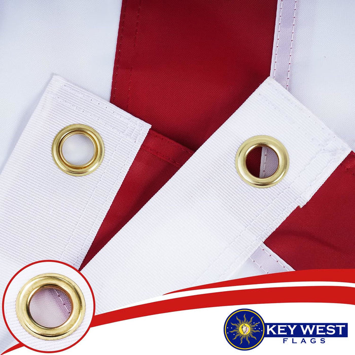 Premium 1st Navy Jack "Don't Tread on Me" Gadsden Flag Embroidered 3x5 ft. 100% 300D Nylon Double-Sided with Rattlesnake and Red and White Stripes