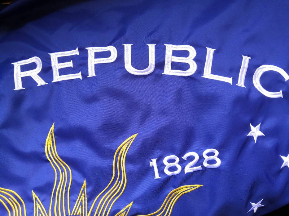 Embroidered Conch Republic Rainbow Pride LGBTQ Gay Lesbian Flag with Canvas Header from Key West, Florida