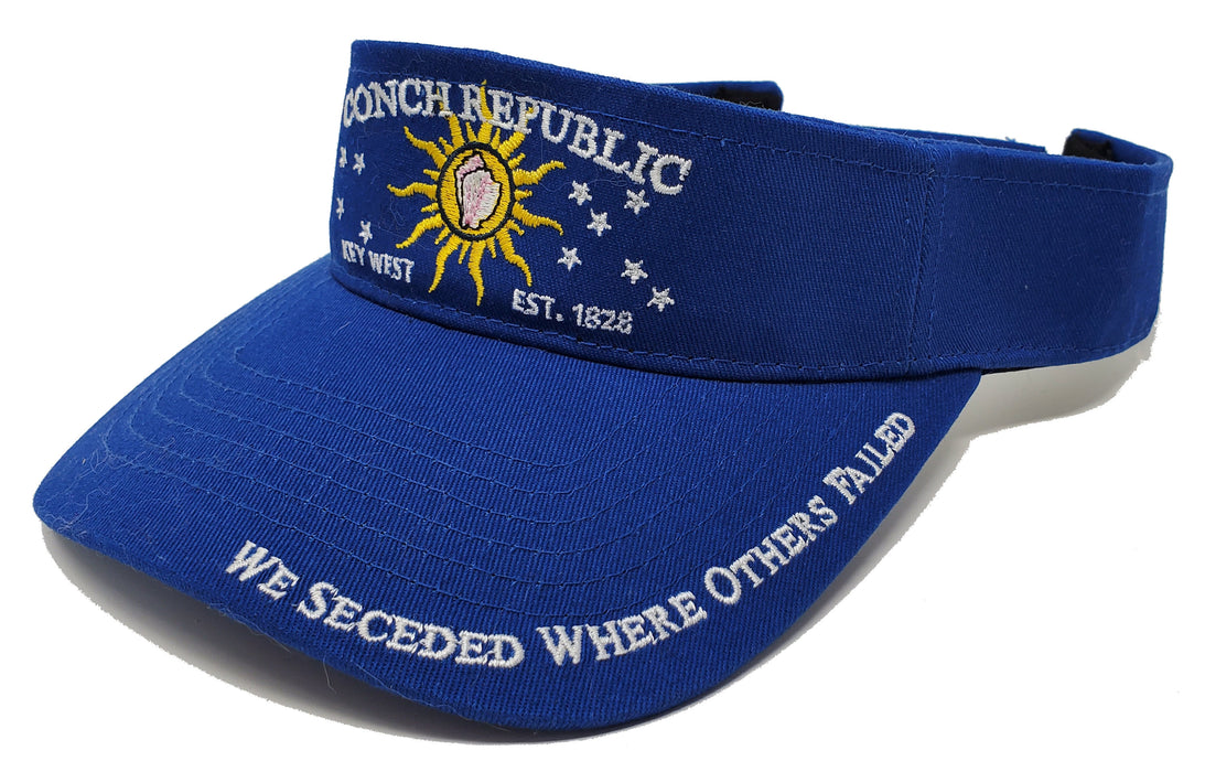 Conch Republic Key West Visors - "We Seceded Where Others Failed" Embroidered Women's Visors w/Free Conch Republic Coozie