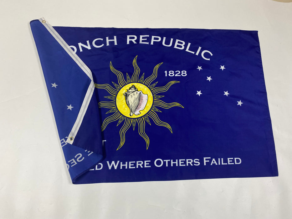 Conch Republic "We Seceded Where Others Failed" Independence Silk Screen Printed Flag from Key West, Florida
