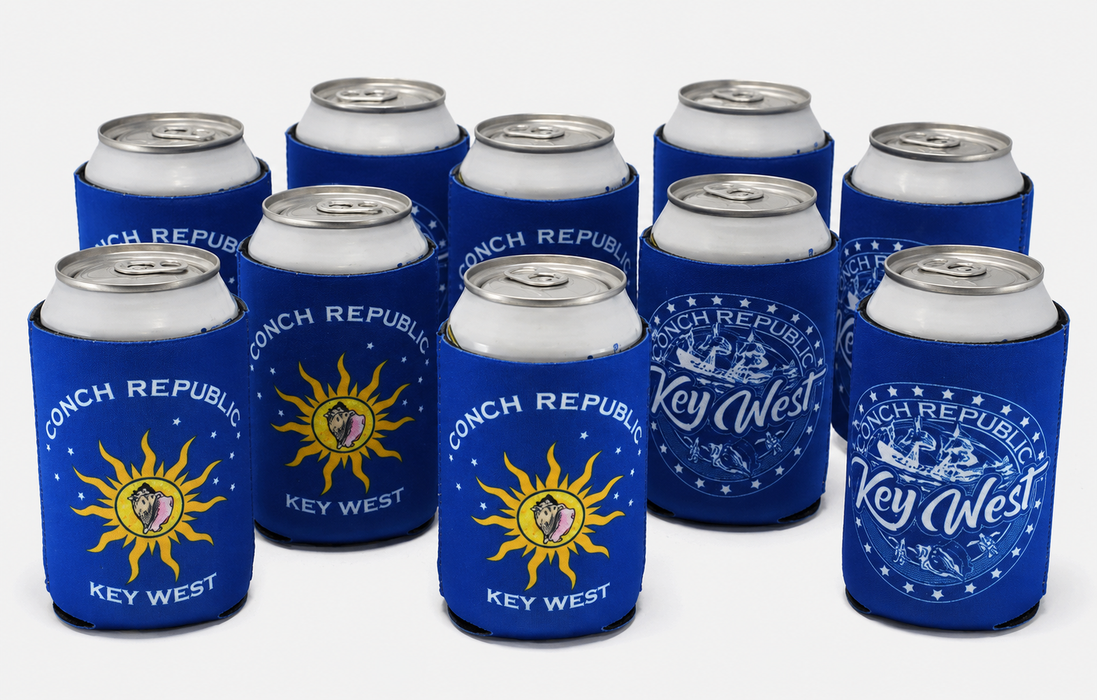 Combination Packages of Conch Republic of Key West and the Florida Keys Insulated Can Huggers Drink Coolers Bottle Jackets