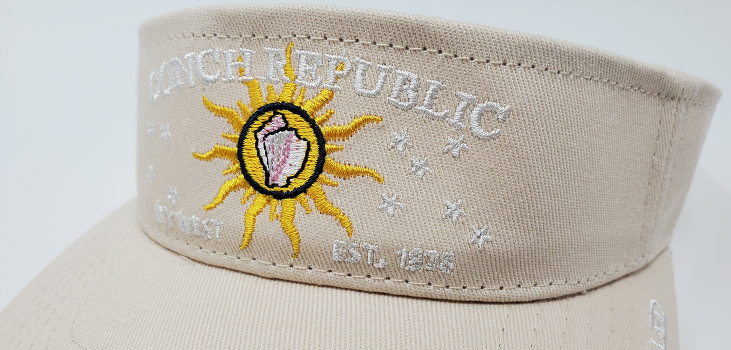 Conch Republic Key West Visors - "We Seceded Where Others Failed" Embroidered Women's Visors w/Free Conch Republic Coozie