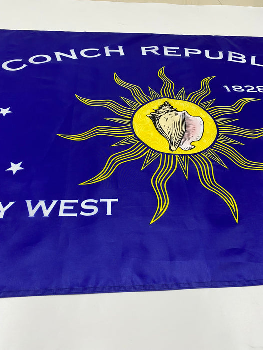 Conch Republic 3x5 Silk Screen Printed Independence Flag from Key West, Florida
