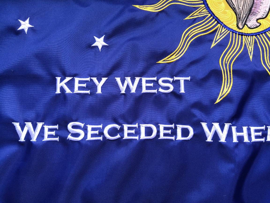 Ceremonial / Parade "We Seceded Where Others Failed"  2 ft. x 3 ft. Embroidered Key West Conch Republic Single-Sided Heavy Duty 100% 300D Nylon Flag